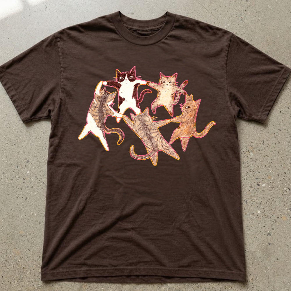 Cats Dancing Cute Cats Kittens T-Shirt